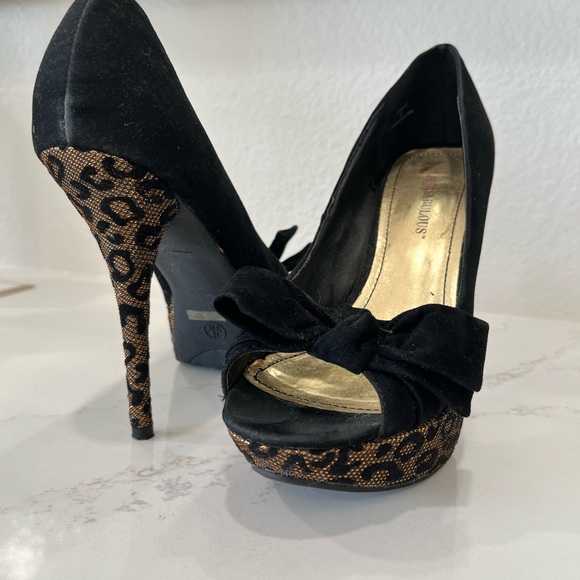 Platform stiletto leopard pumps size 7.5 - Picture 7 of 9